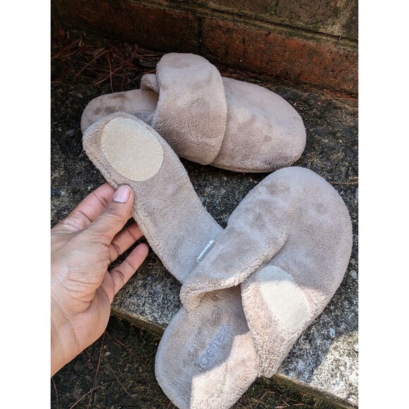 Aetrex Shoes Women Sz 5.5 Coffee Terrycloth Mandy Clog Slipper Memory Foam - Picture 4 of 7